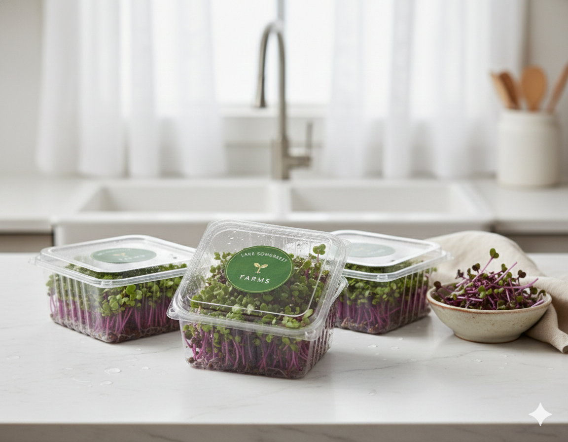 Fresh Radish Microgreens 3 Pack (2 oz each)