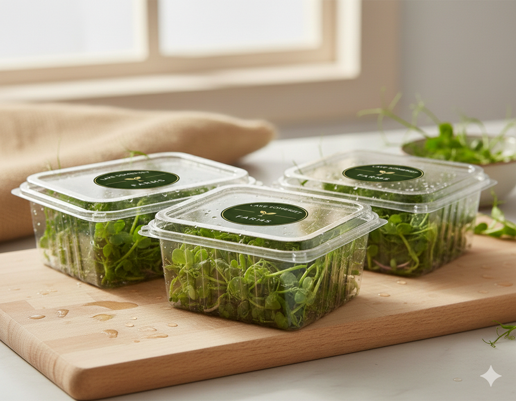 Fresh Pea Shoot Microgreens 3 Pack (2 oz each)